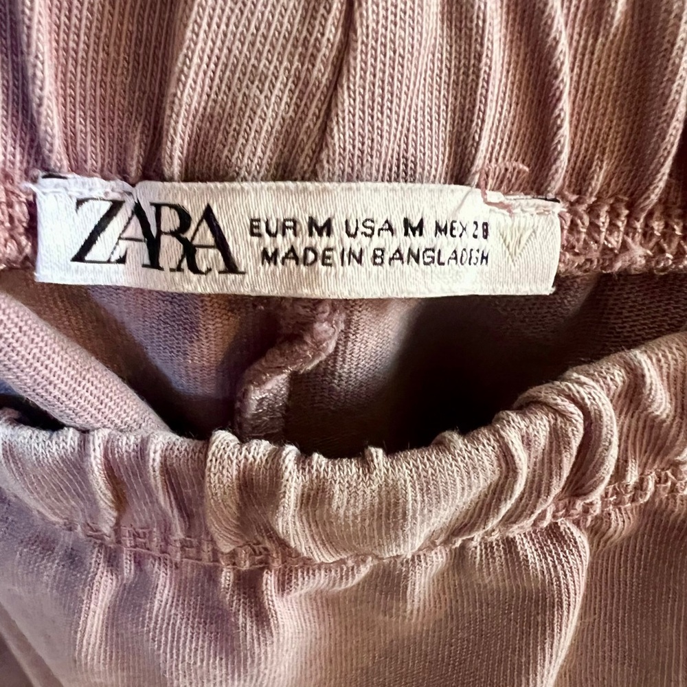 Zara Mauve washed effect long, heavy cotton skirt - Picture 6 of 8